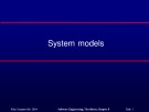 Lecture Software Engineering - Chapter 8: System models