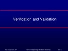 Lecture Software Engineering - Chapter 22: Verification and Validation