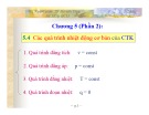 Bài giảng Nhiệt động lực học: Chương 5.2 - TS. Hà Anh Tùng