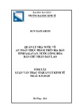 Tóm tắt Luận văn Thạc sĩ Quản lý kinh tế: Quản lý nhà nước về an toàn thực phẩm tại Tỉnh Salavan, nước Cộng hòa dân chủ nhân dân Lào