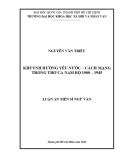 Luận án Tiến sĩ Ngữ văn: Khuynh hướng yêu nước - Cách mạng trong thơ ca Nam bộ 1900 1945