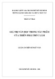 Luận án Tiến sĩ Ngữ văn: Giá trị văn học trong tác phẩm của Thiền phát Trúc Lâm