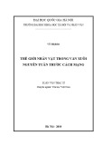 Luận văn Thạc sĩ Văn học: Thế giới nhân vật trong văn xuôi Nguyễn Tuân trước cách mạng