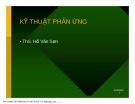 Bài giảng Kỹ thuật phản ứng - ThS. Hồ Văn Sơn