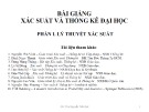 Bài giảng Xác suất và thống kê đại học - ThS. Nguyễn Tiến Đạt