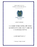 Luận văn Thạc sĩ Quản trị kinh doanh: Các nhân tố ảnh hưởng đến thành quả dự án EPCI của công ty Dịch vụ Cơ khí Hàng Hải PTSC