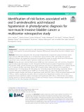 Identification of risk factors associated with oral 5-aminolevulinic acid-induced hypotension in photodynamic diagnosis for non-muscle invasive bladder cancer: A multicenter retrospective study