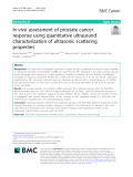 In vivo assessment of prostate cancer response using quantitative ultrasound characterization of ultrasonic scattering properties