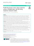 Predicting breast cancer drug response using a multiple-layer cell line drug response network model