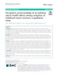 Perceptions and knowledge of air pollution and its health effects among caregivers of childhood cancer survivors: A qualitative study