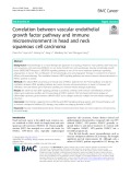 Correlation between vascular endothelial growth factor pathway and immune microenvironment in head and neck squamous cell carcinoma