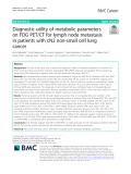 Diagnostic utility of metabolic parameters on FDG PET/CT for lymph node metastasis in patients with cN2 non-small cell lung cancer