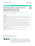 Optimizing palliative chemotherapy for advanced invasive mucinous adenocarcinoma of the lung
