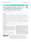 Gene-associated methylation status of ST14 as a predictor of survival and hormone receptor positivity in breast Cancer
