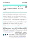 Nomogram to predict survival of patients with advanced and metastatic pancreatic Cancer