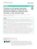Prevalence of self-reported abdominal symptoms among 50–74-years-old men and women eligible for colorectal cancer screening –a cross-sectional study