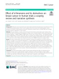 Effect of d-limonene and its derivatives on breast cancer in human trials: A scoping review and narrative synthesis
