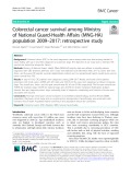 Colorectal cancer survival among Ministry of National Guard-Health Affairs (MNG-HA) population 2009–2017: Retrospective study