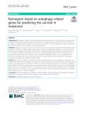 Nomogram based on autophagy related genes for predicting the survival in melanoma