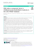 DNA index as prognostic factor in childhood acute lymphoblastic leukemia in the COG-TARGET database