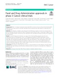 Food and Drug Administration approvals in phase 3 Cancer clinical trials