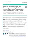 Second-line chemotherapy after early disease progression during first-line chemotherapy containing bevacizumab for patients with metastatic colorectal cancer
