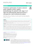 Treatment optimization of pelvic external beam radiation and/or vaginal brachytherapy for patients with stage I to II high-risk Endometrioid adenocarcinoma: A retrospective multi-institutional analysis