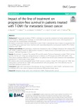 Impact of the line of treatment on progression-free survival in patients treated with T-DM1 for metastatic breast cancer