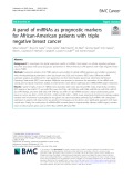 A panel of miRNAs as prognostic markers for African-American patients with triple negative breast cancer