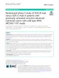 Randomized phase II study of SOX+B-mab versus SOX+C-mab in patients with previously untreated recurrent advanced colorectal cancer with wild-type KRAS (MCSGO-1107 study)