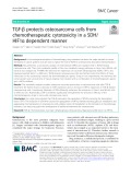 TGF-β protects osteosarcoma cells from chemotherapeutic cytotoxicity in a SDH/ HIF1α dependent manner