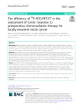 The efficiency of 18F-FDG-PET/CT in the assessment of tumor response to preoperative chemoradiation therapy for locally recurrent rectal cancer