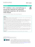 PD-1 inhibitors versus chemotherapy as second-line treatment for advanced esophageal squamous cell carcinoma: a meta-analysis
