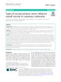 Types of second primary cancer influence overall survival in cutaneous melanoma