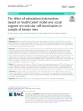 The effect of educational intervention based on health belief model and social support on testicular self-examination in sample of Iranian men