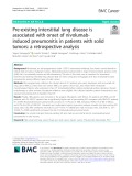 Pre-existing interstitial lung disease is associated with onset of nivolumabinduced pneumonitis in patients with solid tumors: A retrospective analysis