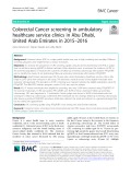 Colorectal Cancer screening in ambulatory healthcare service clinics in Abu Dhabi, United Arab Emirates in 2015–2016