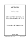 Luận văn Thạc sĩ Khoa học Ngữ văn: Tiếng hát về tình yêu lứa đôi trong dân ca H'Mông Hà Giang