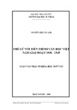 Luận văn Thạc sĩ Khoa học Ngữ văn: Thế Lữ với tiến trình văn học Việt Nam giai đoạn 1930-1945