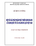 Luận văn Thạc sĩ Kinh tế: Một số giải pháp nhằm phát triển kinh doanh lữ hành quốc tế của ngành du lịch Việt Nam