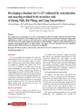 Developing a database for Cs-137 radioactivity concentration and assessing residual levels in surface soils of Quang Ninh, Hai Phong, and Lang Son provinces