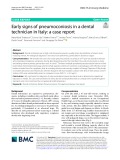 Early signs of pneumoconiosis in a dental technician in Italy: A case report