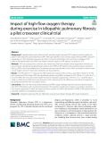Impact of high‑fow oxygen therapy during exercise in idiopathic pulmonary fbrosis: A pilot crossover clinical trial