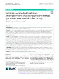Factors associated with delirium among survivors of acute respiratory distress syndrome: A nationwide cohort study