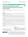 Secondary polycythemia in chronic obstructive pulmonary disease: Prevalence and risk factors