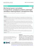 Mechanical power normalized to lung-thorax compliance predicts prolonged ventilation weaning failure: A prospective study