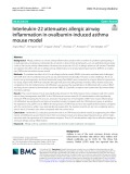 Interleukin-22 attenuates allergic airway inflammation in ovalbumin-induced asthma mouse model