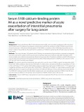 Serum S100 calcium-binding protein A4 as a novel predictive marker of acute exacerbation of interstitial pneumonia after surgery for lung cancer