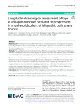 Longitudinal serological assessment of type VI collagen turnover is related to progression in a real-world cohort of idiopathic pulmonary fbrosis