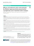 Efcacy of treatment with corticosteroids for fibrotic hypersensitivity pneumonitis: A propensity score-matched cohort analysis